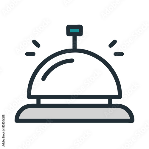 Hotel Bell Icon Representing Reception Desk Service and Guest Assistance