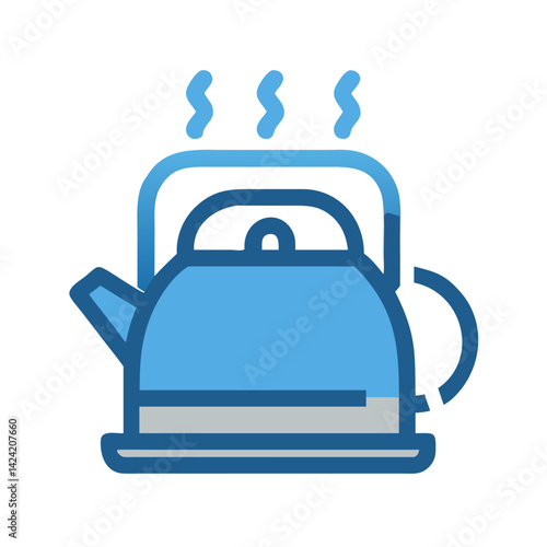 Kettle Icon Representing Boiling Water Appliance and Kitchen Utility