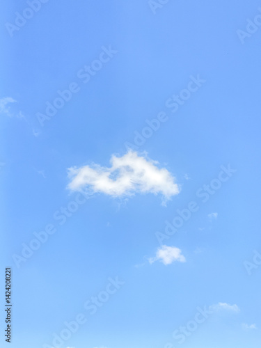 Принти на полотні Minimal style background image, clear sky with few floating clouds, beautiful and natural