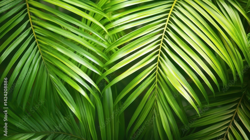 Fototapeta premium palm leaves background
