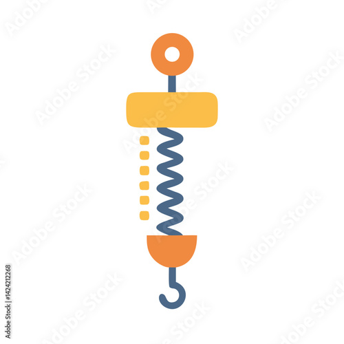 Mechanical Spring Scale Icon Representing Weight Measurement and Force Calculation