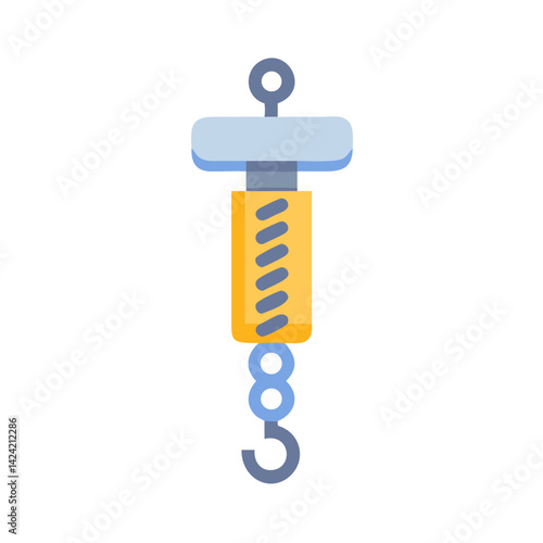 Mechanical Spring Scale Icon Representing Weight Measurement and Force Calculation