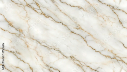 Obraz na płótnie Elegant white marble texture with golden veins w salonie