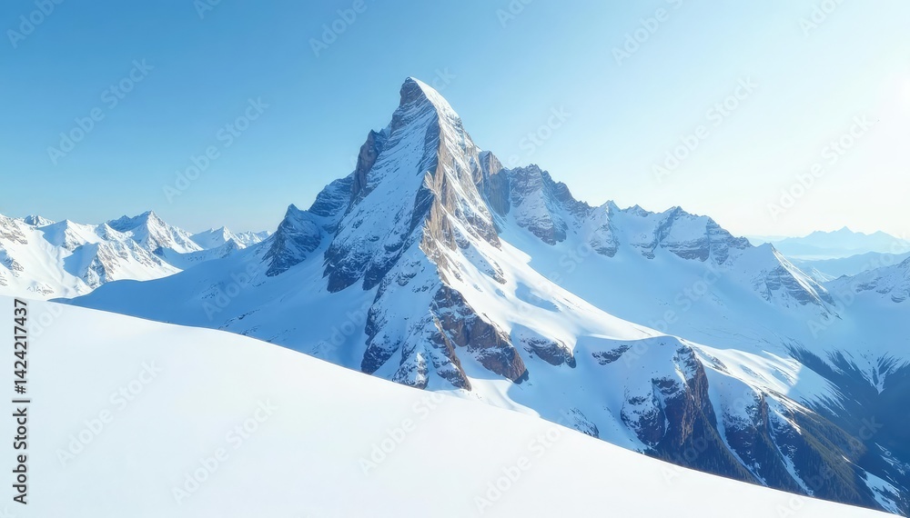 custom made wallpaper toronto digitalSnow-covered mountain peak, pristine white landscape, rocks, isolated, whitebackground
