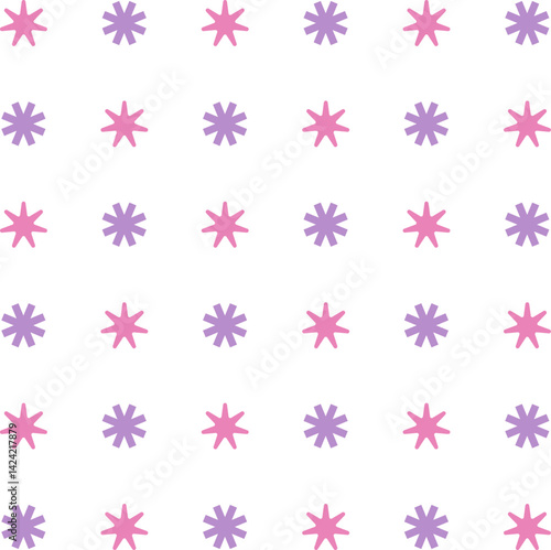 A cheerful seamless pattern featuring colorful abstract shapes on a white background. Perfect for digital scrapbooking, kids' crafts, wrapping paper, and decorative design projects.