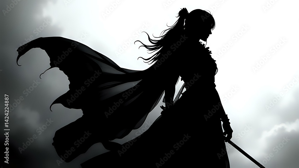 Obraz premium silhouette of a witch