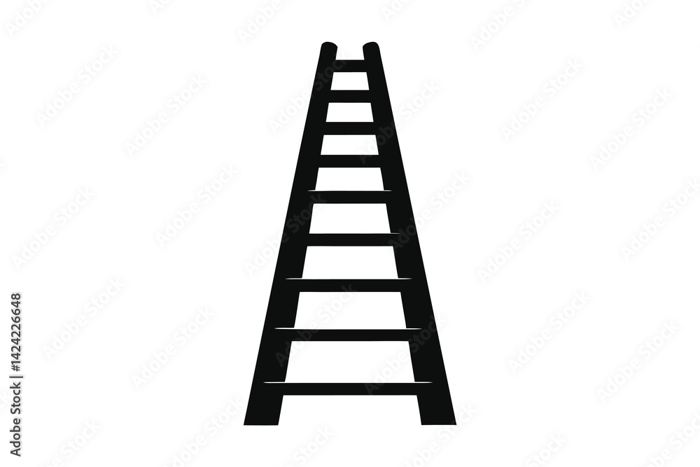 wooden ladder vector illustration isolated on white background wooden ladder vector illustration isolated on white background
