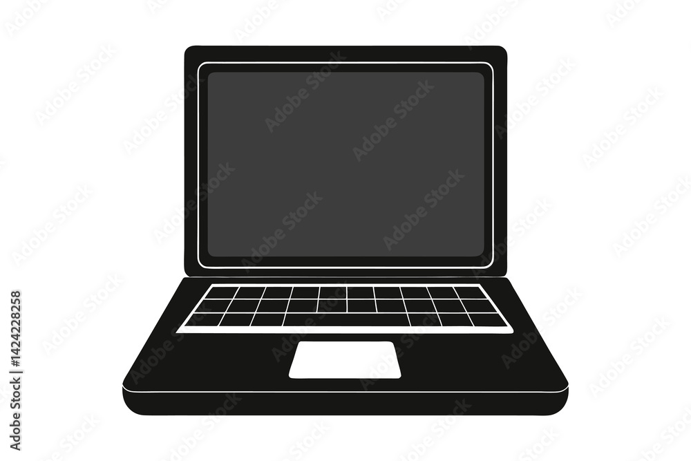 laptop with blank screen vector illustration isolated on white background laptop with blank screen vector illustration isolated on white background