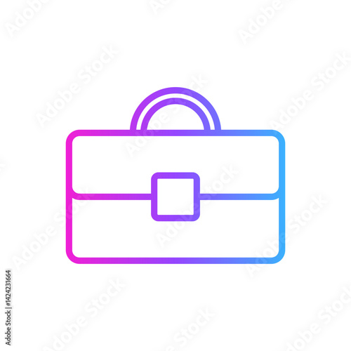 Vector Business Briefcase Icon.  Flat Office Bag Symbol for Corporate, Work, or Business Use.