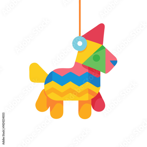 Piñata Party Decoration Icon Representing Celebration and Festive Atmosphere
