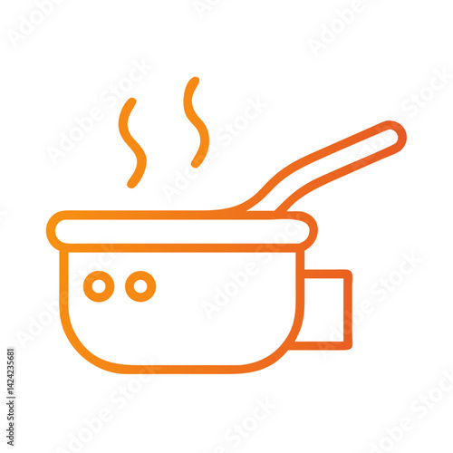 Pot with Ladle Icon Representing Soup or Stew Preparation and Cooking
