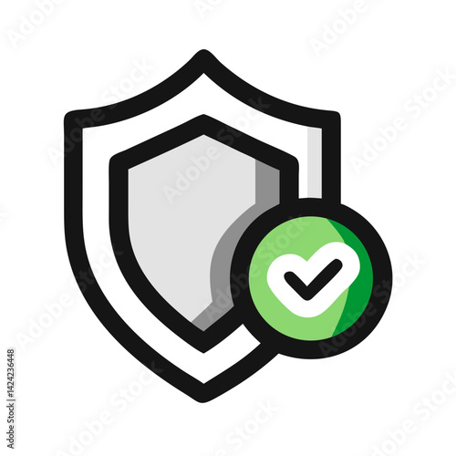 Protection Shield Icon Representing Safety and Defense Measures
