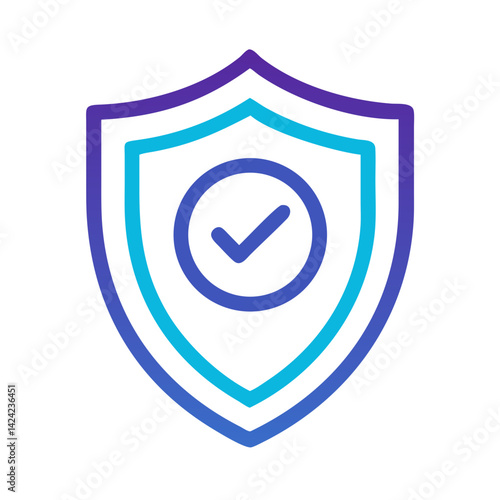 Protection Shield Icon Representing Safety and Defense Measures