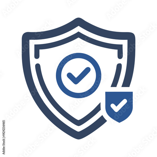 Protection Shield Icon Representing Safety and Defense Measures