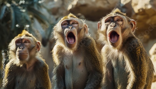 A comedy show hosted by a group of mischievous monkeys at a zoo, where they commentate on human visitors, flipping the usual observer-observed dynamic