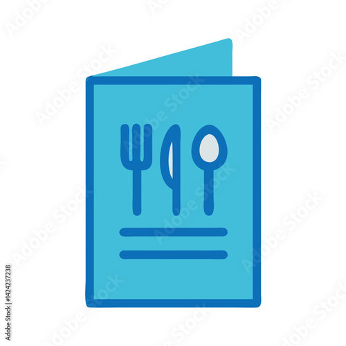 Restaurant Menu Card Icon Representing Food Selection and Dining Options