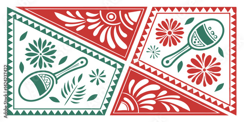 geometrical pattern design for hispanic heritage