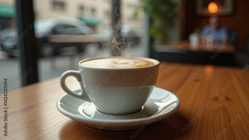 Cup of steaming coffee Cup of steaming coffee