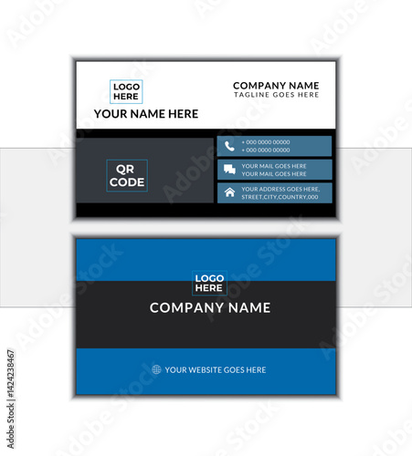 Corporate Modern and Creative Business card and editable vector graphic design
