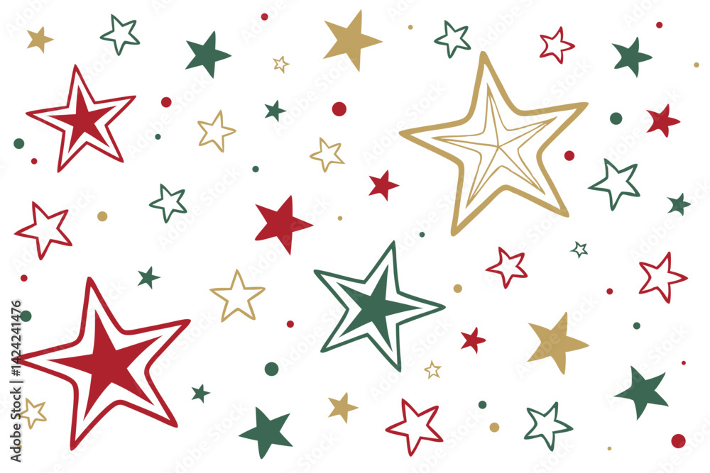 seamless confetti stars background for christmas time. vector illustration seamless confetti stars background for christmas time. vector illustration