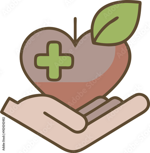 A medical first aid kit with a heart symbol represents emergency healthcare and aid