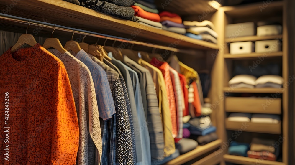 Obraz premium Clothes in the wardrobe