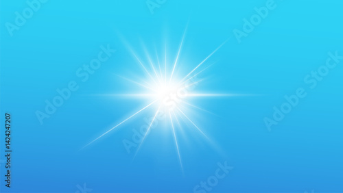 White sparkling glowing light effect vector element background