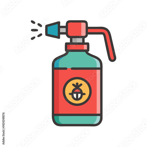 Spray Bottle for Pesticide Icon Representing Agricultural Chemical Application