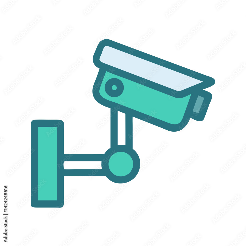 Surveillance Camera Icon Representing Security Monitoring and Safety System Surveillance Camera Icon Representing Security Monitoring and Safety System