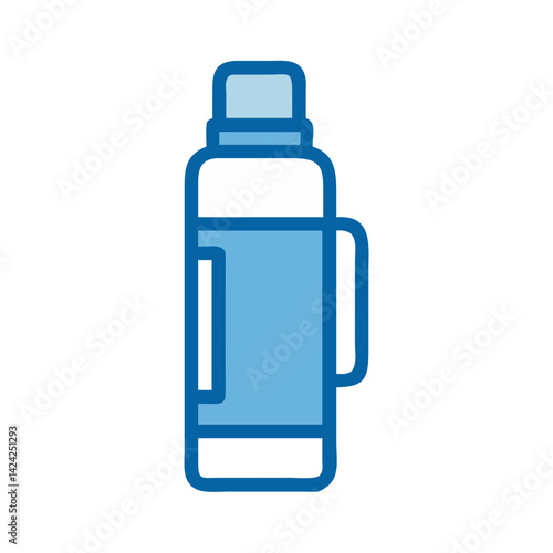 Thermos Bottle Icon Representing Reusable Travel Container for Hot and Cold Beverages