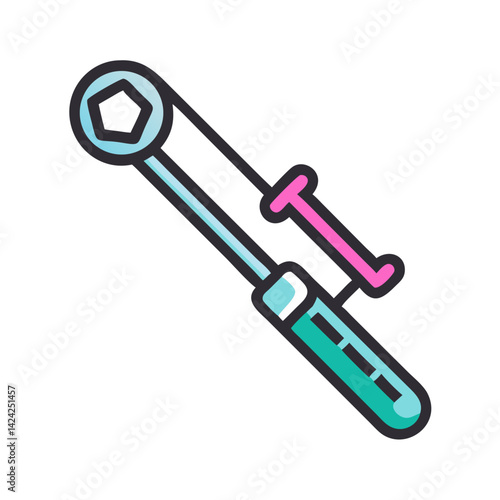 Torque Wrench Icon Representing Physics Tool for Force Measurement