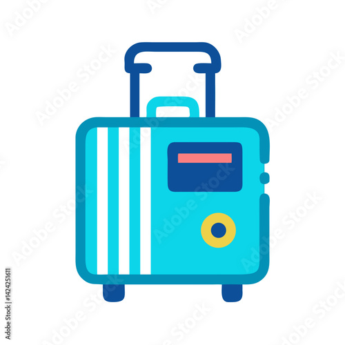 Travel Suitcase Icon Representing Luggage for Vacation and Trips