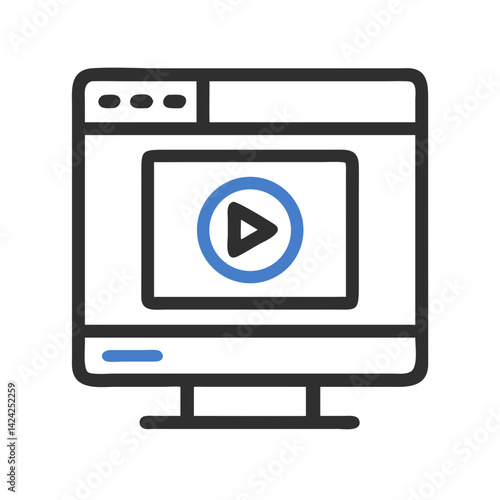 Video Play Icon Representing Online Media Streaming