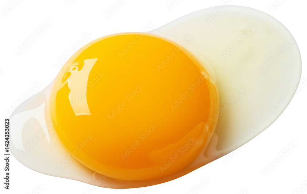 Egg yolk and white isolated, transparent background png Egg yolk and white isolated, transparent background png
