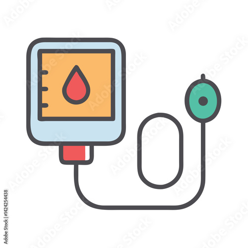 Blood Pressure Monitor Icon Representing Health Monitoring
