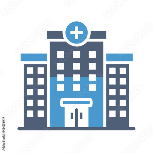 Hospital Building Icon Representing Medical Center