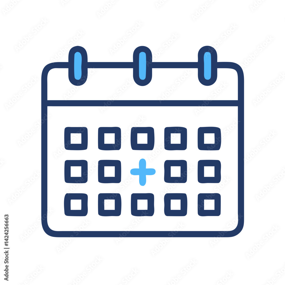 Medical Calendar Icon Representing Health Appointment Medical Calendar Icon Representing Health Appointment