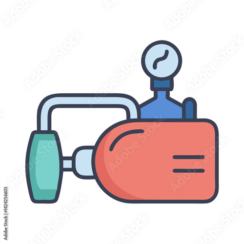 Manual Resuscitator Icon Representing Emergency Ventilation