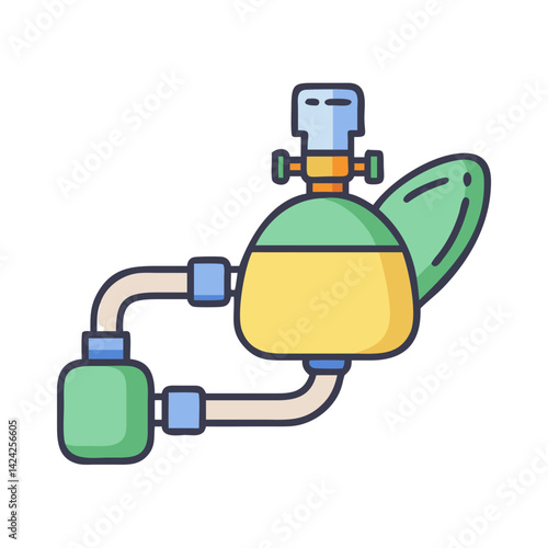 Manual Resuscitator Icon Representing Emergency Ventilation