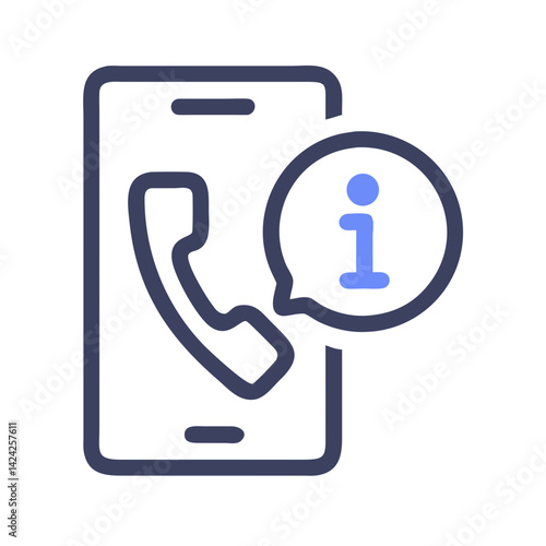 Phone with Info Icon Representing Voice-Based Support