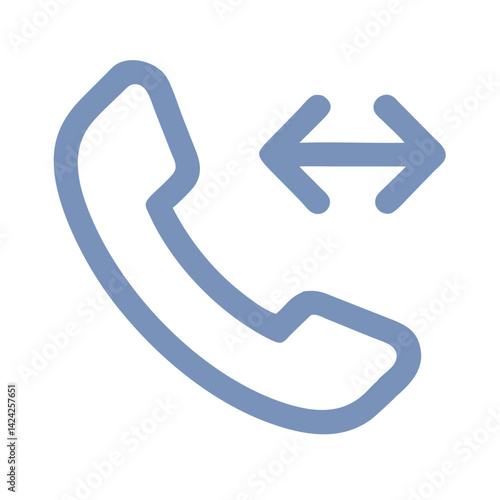 Phone with Outbound Arrow Icon Representing Call Outgoing