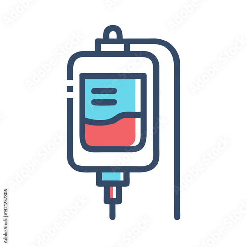 Plasma Bag Icon Representing Blood Component