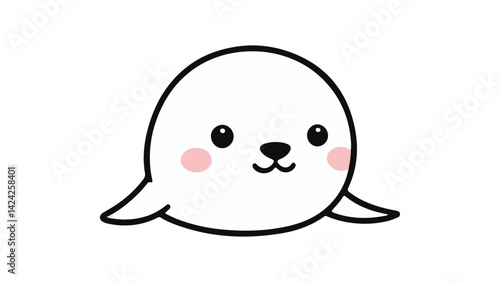 funny cartoon seal icon vector illustration