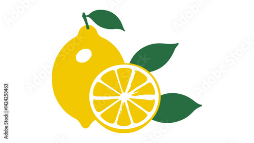 simple lemon shape vector illustration