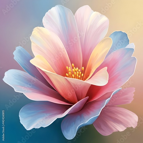 Orange Flower Bloom  Pastel Pink and  Close Up, wallpaper, background 
