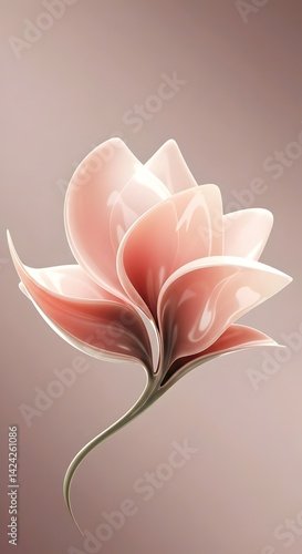 Orange Flower Bloom  Pastel Pink and  Close Up, wallpaper, background 
