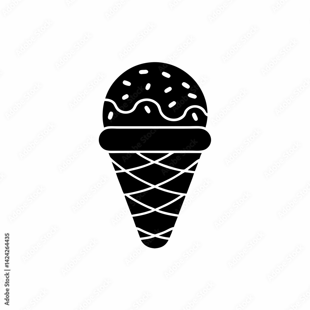 creative details Ice Cream Scoop Icon vector Illustration creative details Ice Cream Scoop Icon vector Illustration