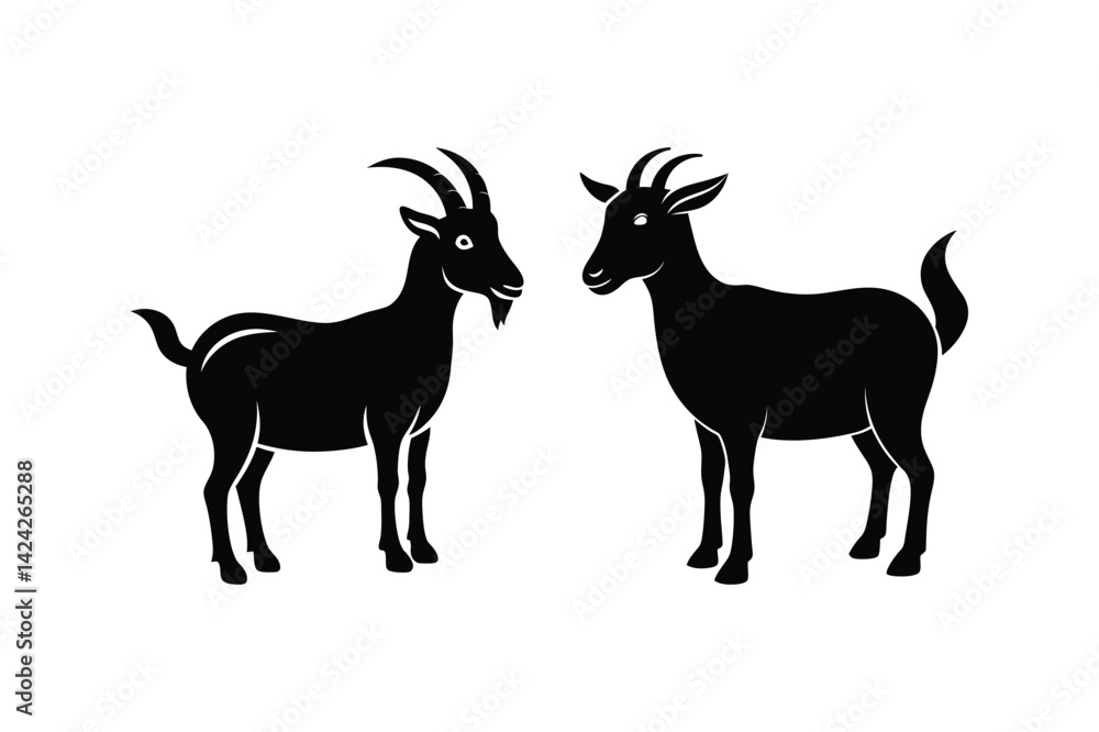 Fototapeta premium goat vector illustration
