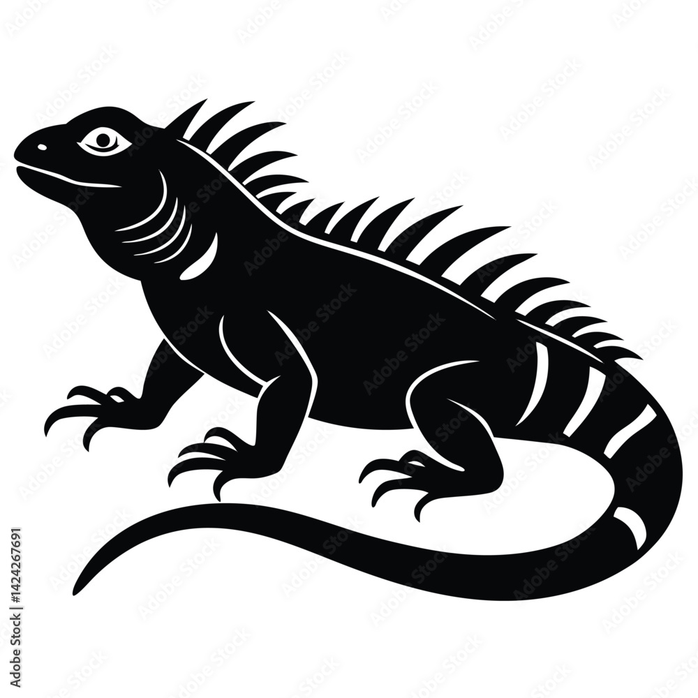 green iguana vector green iguana vector