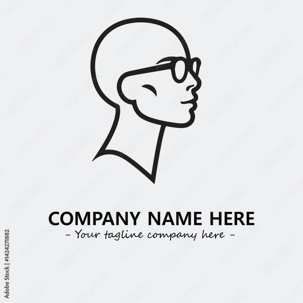woman with glasses silhouette illustration black and white for logo company vector image woman with glasses silhouette illustration black and white for logo company vector image